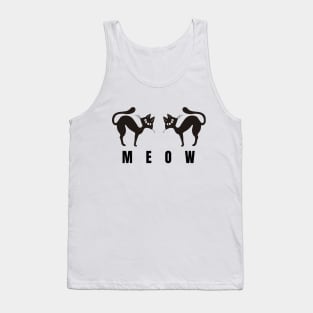 Mysterious Meow - Twin Black Cats Tank Top